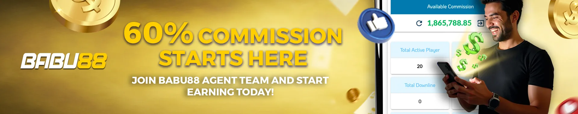 Be a BABU88 agent and earn commission