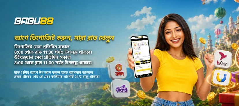 আগেভাগে অ্যাকাউন্ট টপ আপ করুন, সারারাত খেলুন।