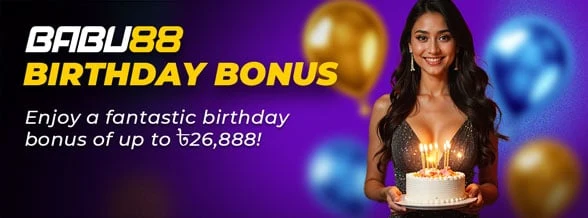 BABU88 Birthday Bonus promotion banner